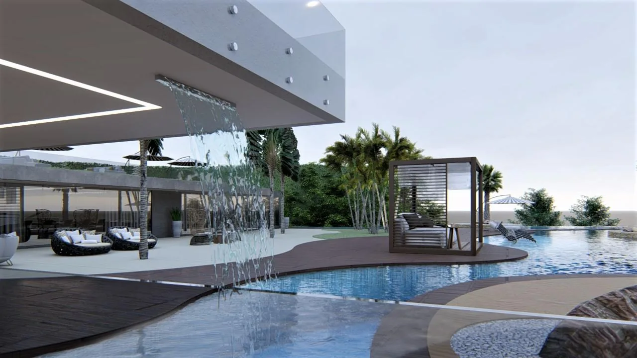 Projeto 3d piscina comporta 5